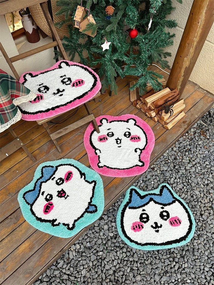 Japanese Cartoon ChiiKawa Soft Floor Mat | ChiiKawa Hachiware - Kawaii Room Decoration items Cute Things