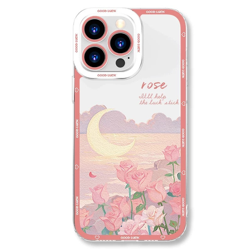 Girlish Fancy Oil Drawing | Pastel World 7 Styles - iPhone Case PLUS SE2 XS XR X 11 12 13 14 15 16 16e 17 17e Pro Promax 12mini 13mini