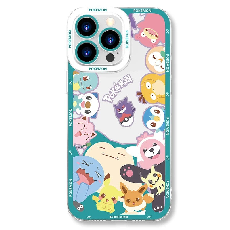 Japan Cartoon Pokemon Be with you Version | All Around you & Smile to you - iPhone Case PLUS SE2 XS XR X 11 12 13 14 15 16 16e 17 17e Pro Promax 12mini 13mini