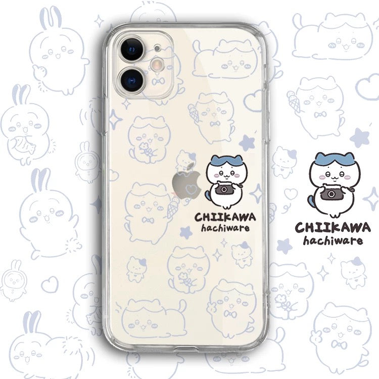 Japanese Cartoon Chiikawa Clean Case | Happy Fun Part2 Sanrio - Phone Case Samsung Galaxy S26 S25 S24 S23 S22 S21 FE Ultra