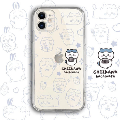 Japanese Cartoon Chiikawa Clean Case | Happy Fun Part2 Sanrio - Phone Case Samsung Galaxy S26 S25 S24 S23 S22 S21 FE Ultra