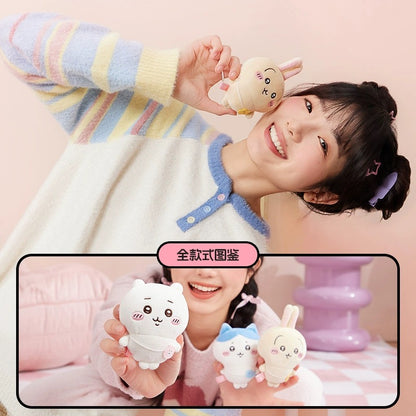 ChiiKawa X Miniso | ChiiKawa Hachiware Usagi Outing with Bag keychain - 10cm Mini Plush Doll Kawaii items Room Decoration doll