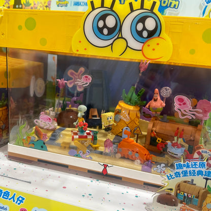  AreaX Spongebob Bikini Bottom | Large Display Fish Tank - Building Blocks Toy Collections