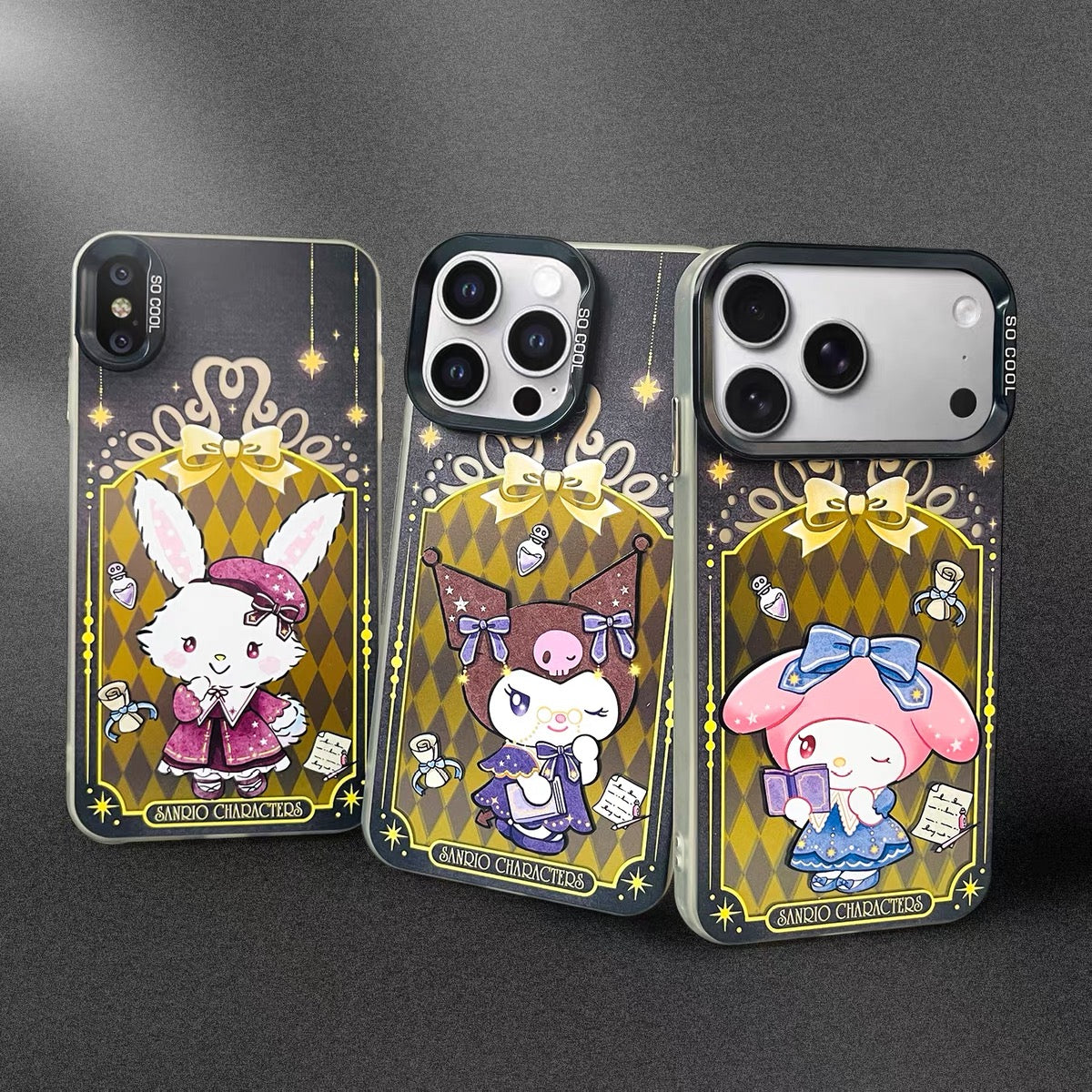 Japanese Cartoon Sanrio Magical Book Laser Case | Hello Kitty My Melody Kuromi Hangyodon Bad Badtz Maru Wish Me Mell 6 Styles - Phone Case Samsung Galaxy S26 S25 S24 S23 S22 S21 FE Ultra Edge