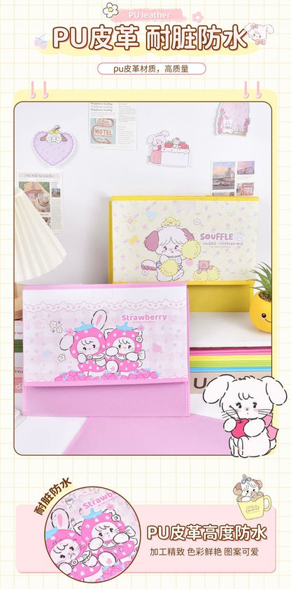 Mikko illustration Characters Fold Big Storage Box | Bear Latte Dog Souffie Kitten Mousse Rabbit Cammy - Bedroom Girl Gift