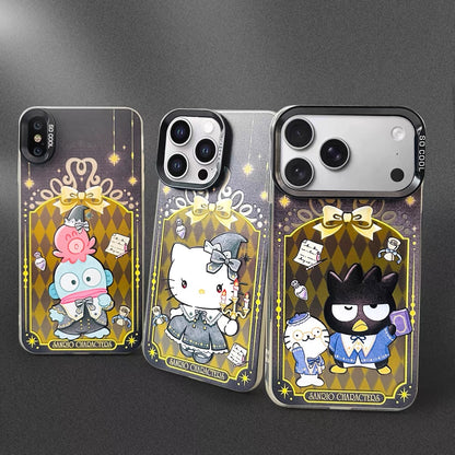 Japanese Cartoon Sanrio Magical Book Laser Case | Hello Kitty My Melody Kuromi Hangyodon Bad Badtz Maru Wish Me Mell 6 Styles - iPhone Case 11 12 13 14 15 16 16e 17 17e Pro Promax