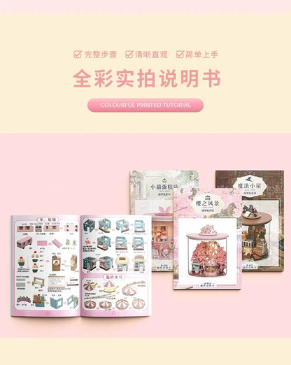 Craft Kits Dream Bottle Series | Sakura Scenery - DIY Handmade Mini World Miniature Gift Pink Romantic Gift