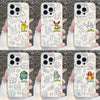 Japanese Cartoon Pokemon Matt & Silver Case Part1 | Pikachu Eevee Mew Bulbasaur Squirtle Charmander 6 Styles - Phone Case Samsung Galaxy S26 S25 S24 S23 S22 S21 FE Ultra Edge