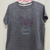 Korean Fashion Garden Style T-Shirt Series | Grey Flower Vase Drawing - Kawaii Fashion Items