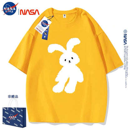 Cute Animals Rabbit Style T-Shirt Series | White Teddy Rabbit Part2 - Kawaii Fashion Items for Child & Adult