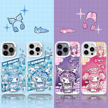 Japanese Cartoon Digital Angel Laser Case | My Melody Kuromi 4 Styles - iPhone Case 11 12 13 14 15 16 16e 17 17e Pro Promax