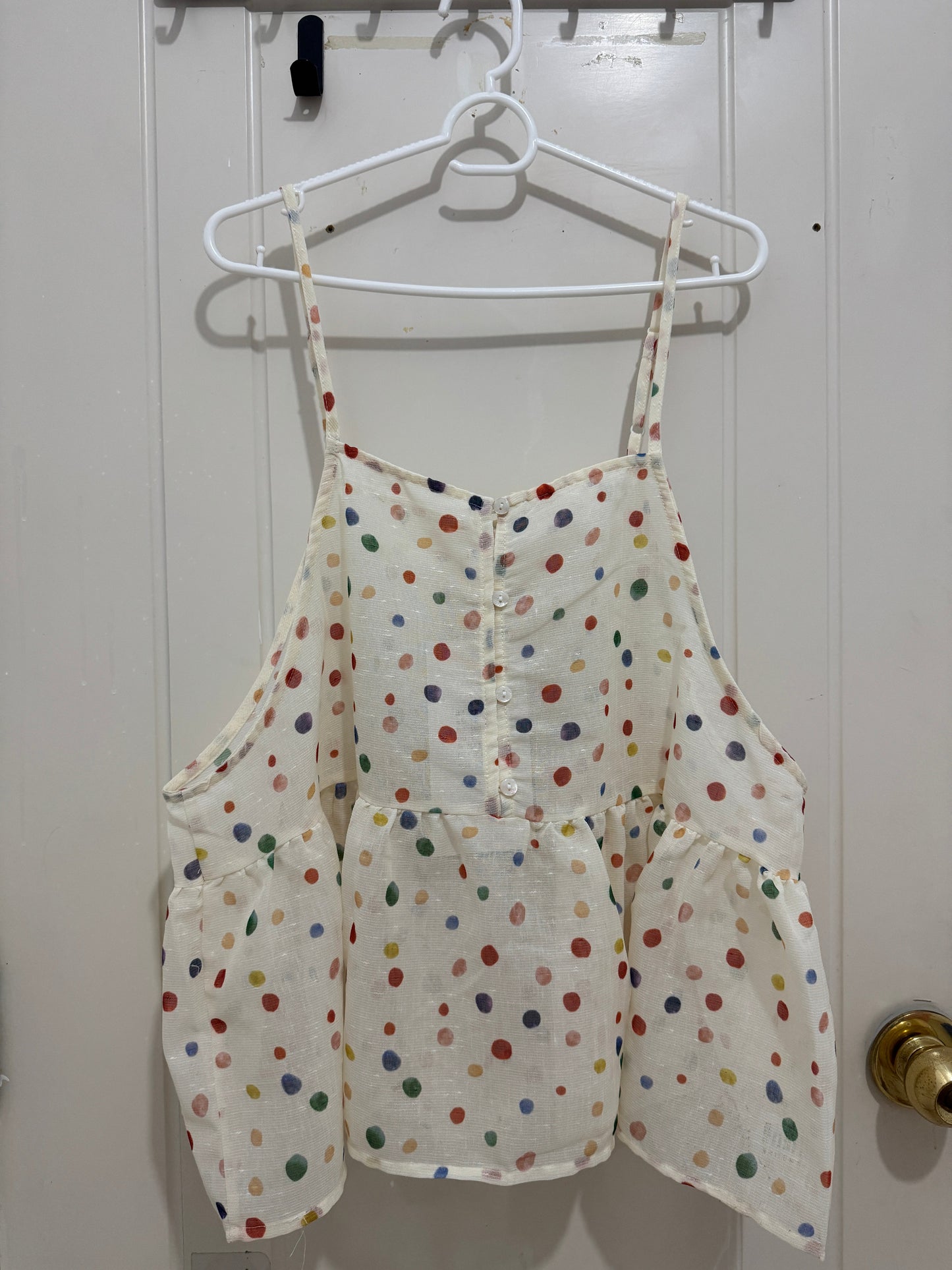 Japanese Fashion Cute Style Shirt Series | Mori  Colourful Dots Tank Top - Kawaii Fashion Items