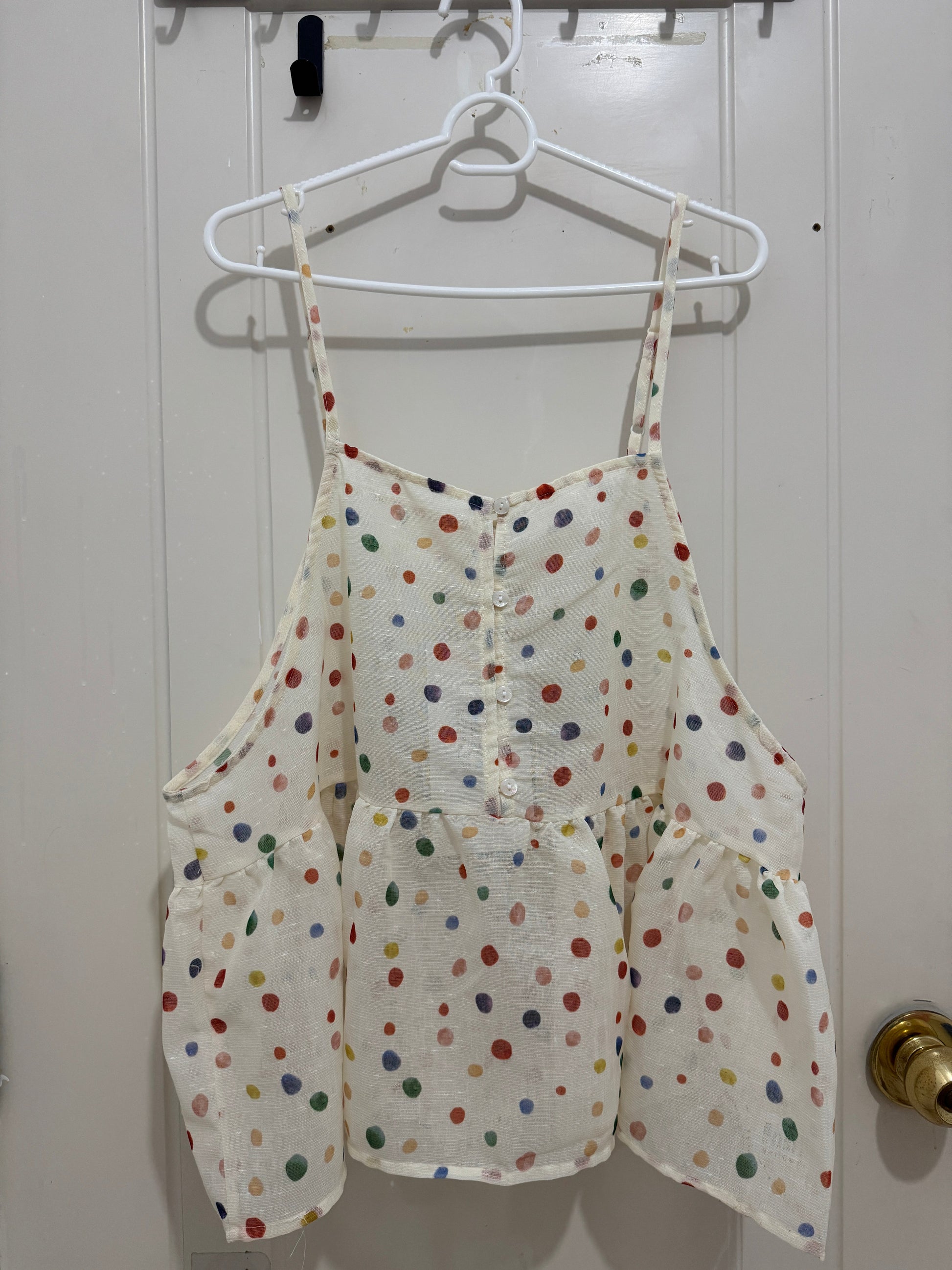 Japanese Fashion Cute Style Shirt Series | Mori  Colourful Dots Tank Top - Kawaii Fashion Items