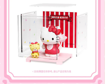 Sanrio Characters Cute Happy Party with Box Series | Hello Kitty My Melody Piano Kuromi Cinnamoroll Pompompurin Pochacco Hangyodon - Kawaii Decoration Collectable Toys Toy Collection