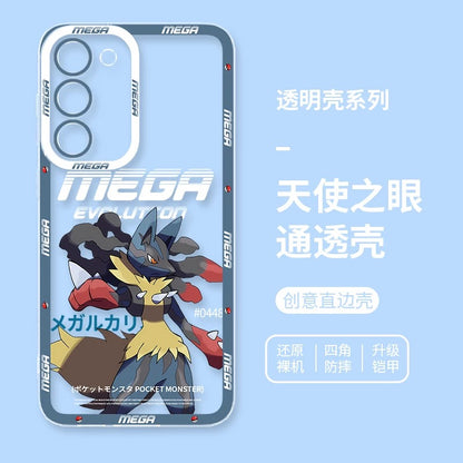 Japan Cartoon Pokemon Mega Evolution | Rayquaza Lucario Gengar Charizard X Y Tyranitar Scizor Metagross - Phone Case Samsung Galaxy S26 S25 S24 S23 S22 S21 FE Ultra Edge