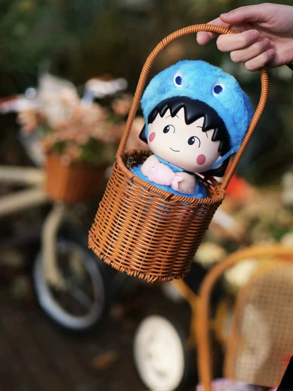 Chibi Maruko Chan Spring Lovely Day Part 1 Series Vinyl Plush Doll | Cherry Crab Cuttlefish Octopus Rabbit - Vinyl Face Plush Doll Figure Keychain Collectable Toys Mystery Blind Box KawaiiGiftLand