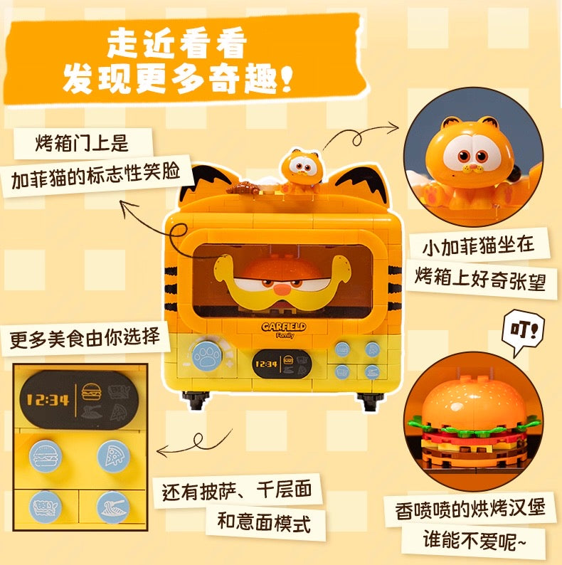 Pan Tasy x Garfield Family | Oven - Lovely Cat Exotic Shorthair Building Blocks Toy Collections
