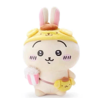 Japan ChiiKawa X Sanrio | ChiiKawa Hachiware Usagi Momonga My Melody Kuromi Cinnamoroll Pompompurin - Plush Doll 20cm Keychain 10cm