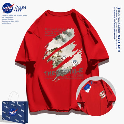 Japanese Cartoon ChiiKawa Casual Style T-Shirt Series | Chiikawa Hachiware Usagi Japanese Picnic Front & Back - Kawaii Fashion Items