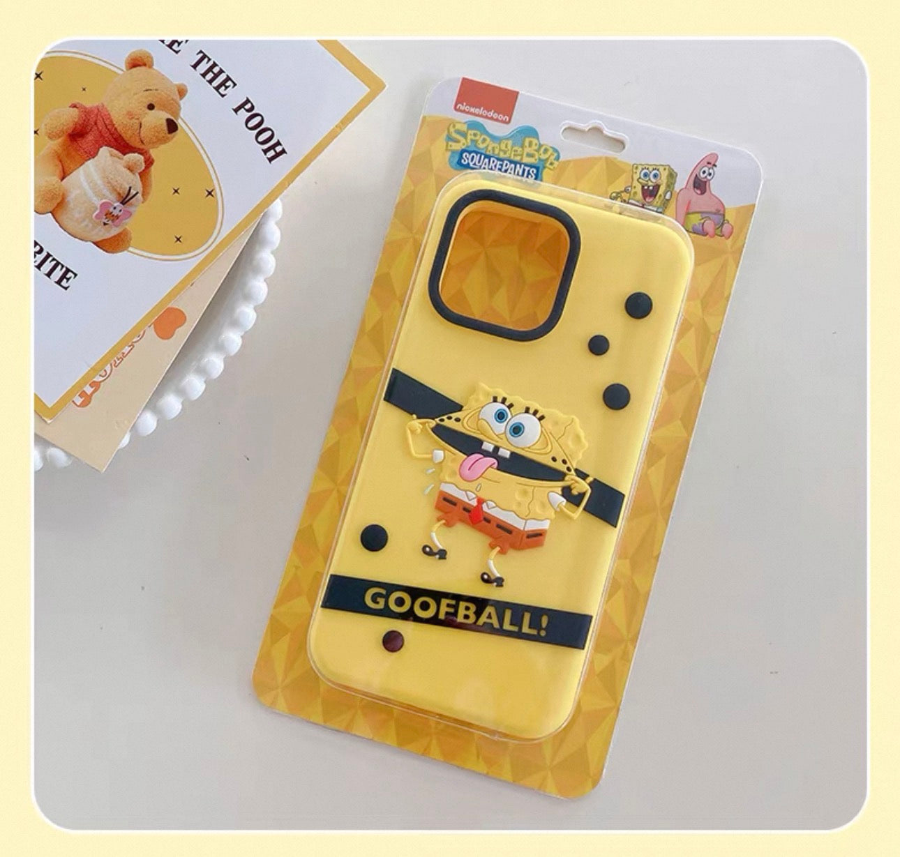 Cartoon Silicone Sponge Patrick Star Crab Boss Pink Yellow Sea Monster - iPhone Case 15 14 13 Pro ProMax