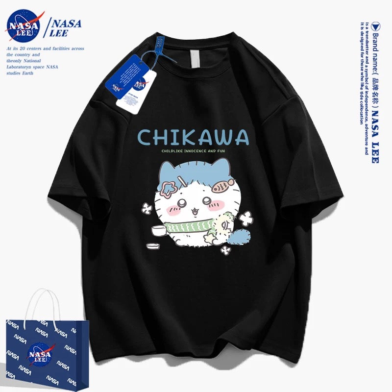Japanese Cartoon ChiiKawa Casual Style T-Shirt Series | Make up Hachiware - Kawaii Fashion Items
