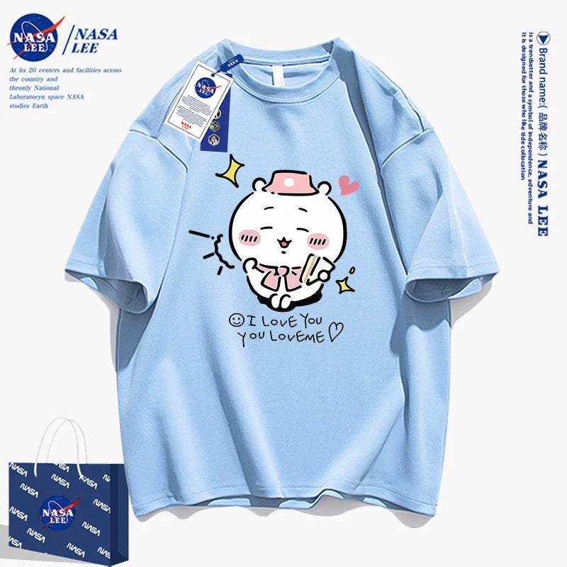 Japanese Cartoon ChiiKawa Casual Style T-Shirt Series | Chiikawa Happy Picnic - Kawaii Fashion Items