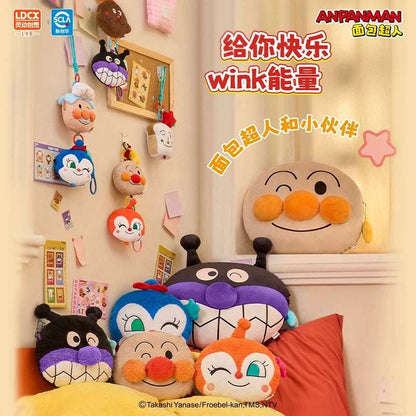 Japan Cartoon Anpanman Plush Cushion | Anpanman Baikinma 40cm - Kawaii Room Decoration