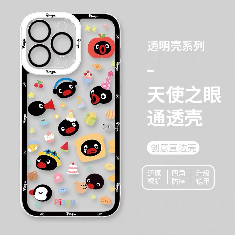 Cute Cartoon Lovely Penguin | Pingu & Friends 8 Styles - iPhone Case PLUS SE2 XS XR X 11 12 13 14 15 16 16e 17 17e Pro Promax 12mini 13mini