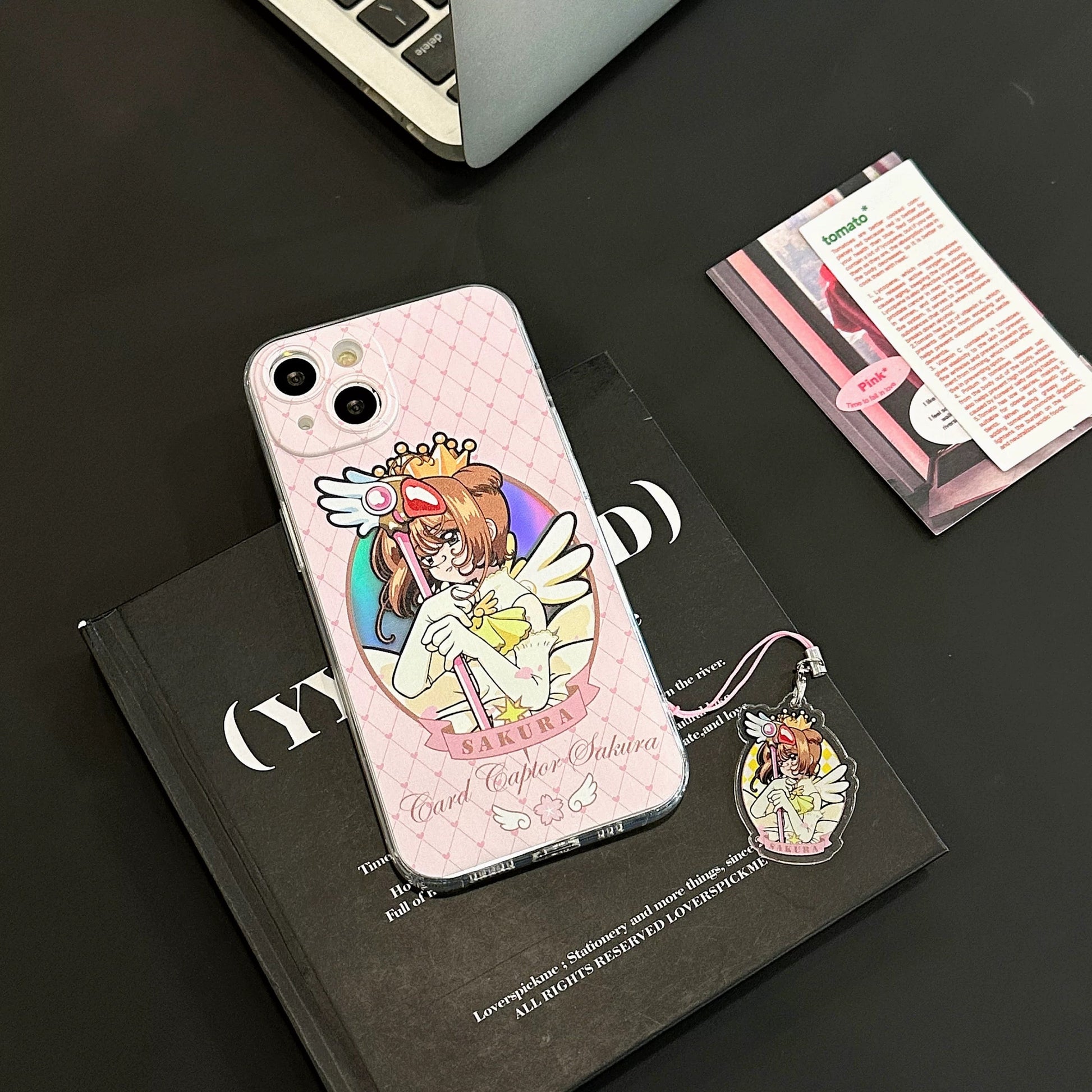 Japanese Cartoon Cardcaptor Sakura | Sakura & Kero Chan - iPhone Case 7 8 PLUS SE2 XS XR X 11 12 13 14 15 16 Pro Promax 12mini 13mini KawaiiGiftLand