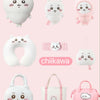 ChiiKawa X Miniso | ChiiKawa Full Set 9pcs items Mini Plush Doll Keychain Headband Neck Pillow Bag - Kawaii items Room Decoration doll