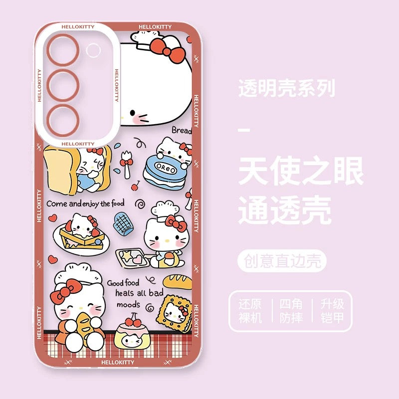 Japanese Cartoon Hello Kitty | Vintage Kitty Pink Version - Phone Case Samsung Galaxy S26 S25 S24 S23 S22 S21 FE Ultra Edge