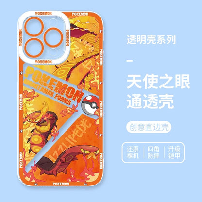 Japan Cartoon Pokemon Evolution Verison | Sizzlipede Centiskorch - iPhone Case 6 7 8 PLUS SE2 XS XR X 11 12 13 14 15 16 16e Pro Promax 12mini 13mini