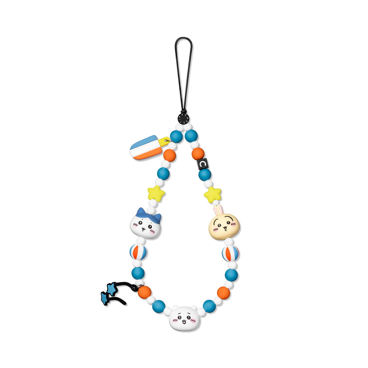 ChiiKawa | ChiiKawa Hachiware Usagi Summer Pool Party Small Plastic Doll Phone Charm Keychain