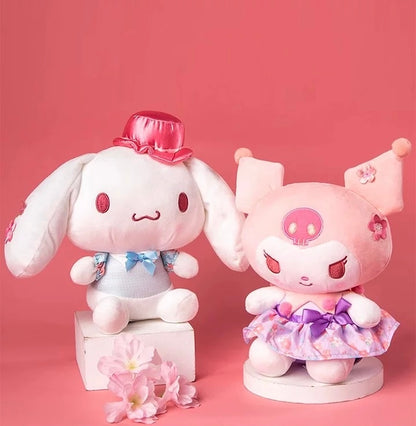 Sanrio Valentines Peach Blossom | Hello Kitty My Melody Kuromi Cinnamoroll Pochacco - Plush Doll