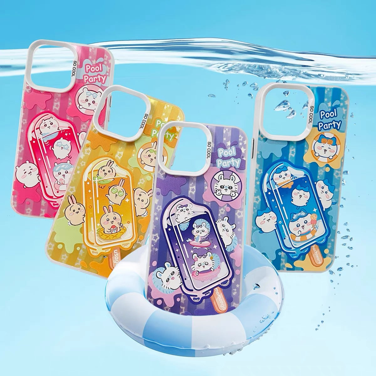 Japanese Cartoon ChiiKawa Summer Ice Bar Laser Case | ChiiKawa Hachiware Usagi Momonga - Phone Case Samsung Galaxy S26 S25 S24 S23 S22 S21 FE Ultra Edge