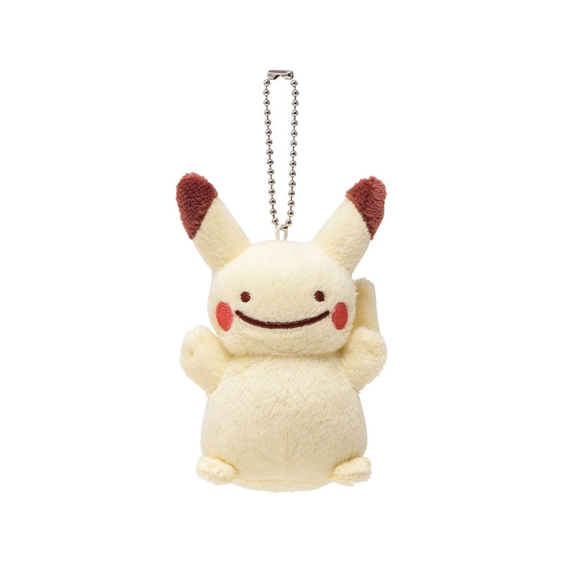 Japan Cartoon Pokemon Center Ditto Crossover | Pikachu Charmander Squirtle Bulbasaur Clefairy Pippi - Mascot Plush Doll Mini Plush Doll Keychain