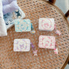 Japanese Cartoon Flower Lolita Style Hello Kitty My Melody Kuromi Cinnamoroll Pink Purple Blue with Keychain - AirPods AirPodsPro AirPods3 AirPods4 Case