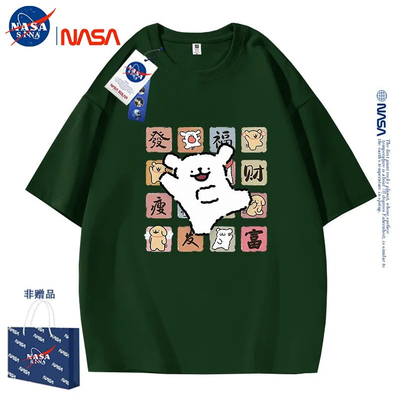Cute Cartoon Doggie Maltese Puppy Style T-Shirt Series | Rich & Health Part2 - Kawaii Fashion Items for Child & Adult