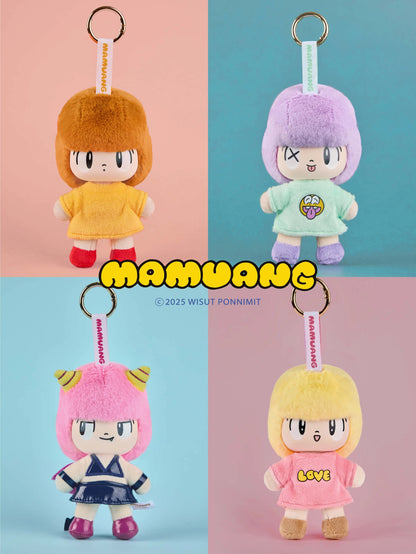 Mamuang Plush Charm | Plush Vinly Vintage Cute Girl - Collectable Toys Mystery Blind Box