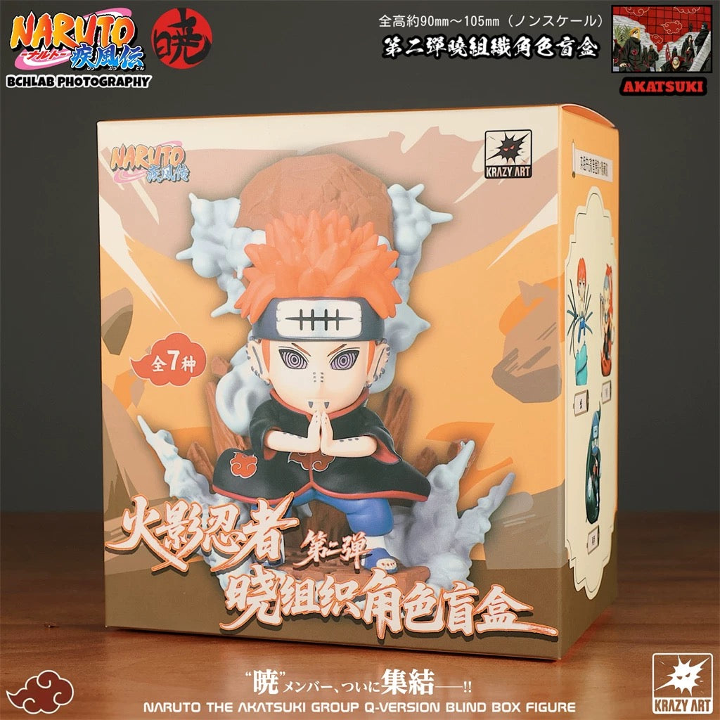 Naruto Ninja The Akatsuki Group Q Version Series Part 2 | Naruto Shippuuden Hidan Nagato Pain Sasori Kakuzu Konan - Figure Collectable Toys Mystery Blind Box