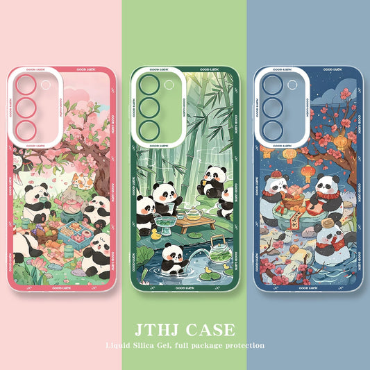 Cute Animal Panda | Season Times - Phone Case Samsung Galaxy S26 S25 S24 S23 S22 S21 FE Ultra Edge