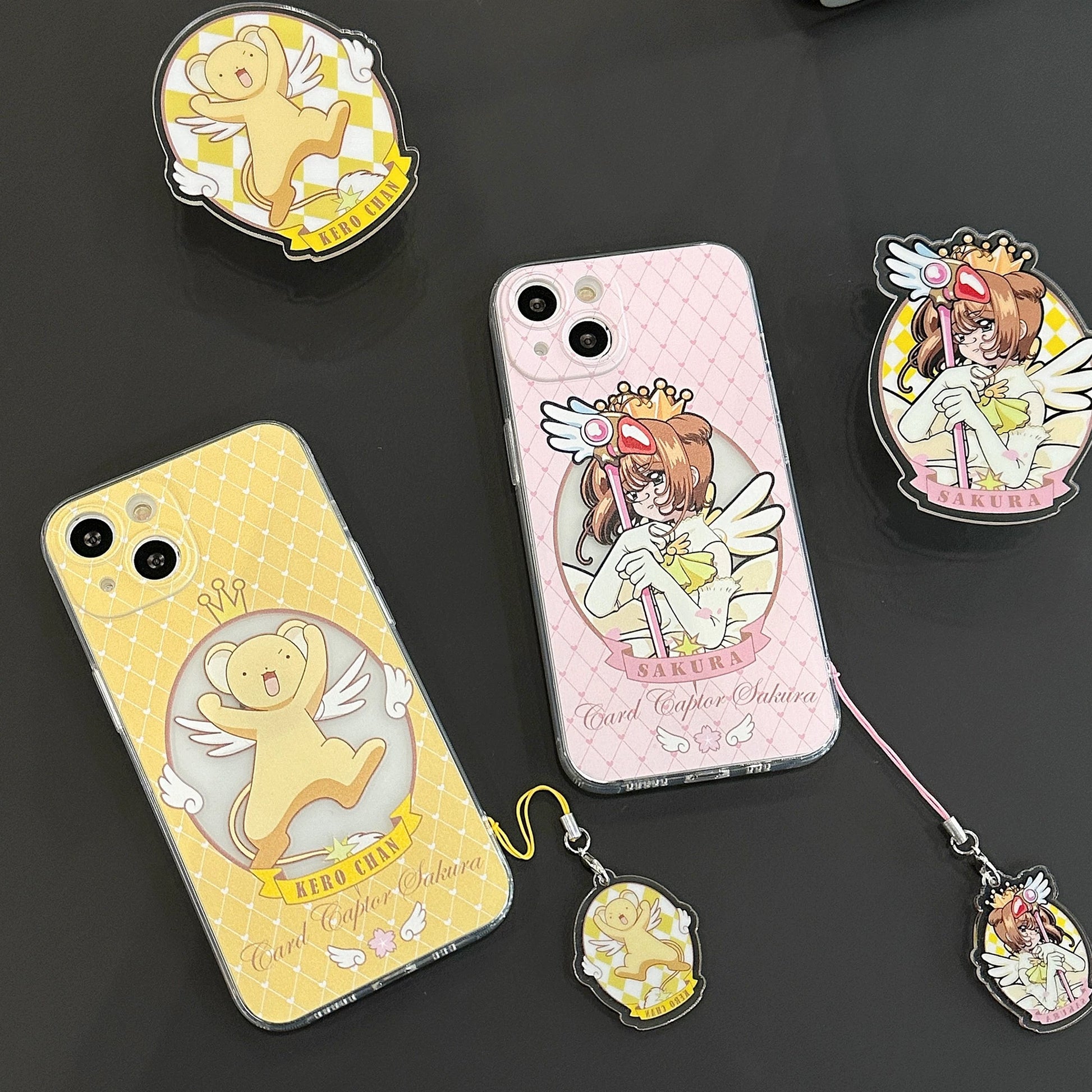 Japanese Cartoon Cardcaptor Sakura | Sakura & Kero Chan - iPhone Case 7 8 PLUS SE2 XS XR X 11 12 13 14 15 16 Pro Promax 12mini 13mini