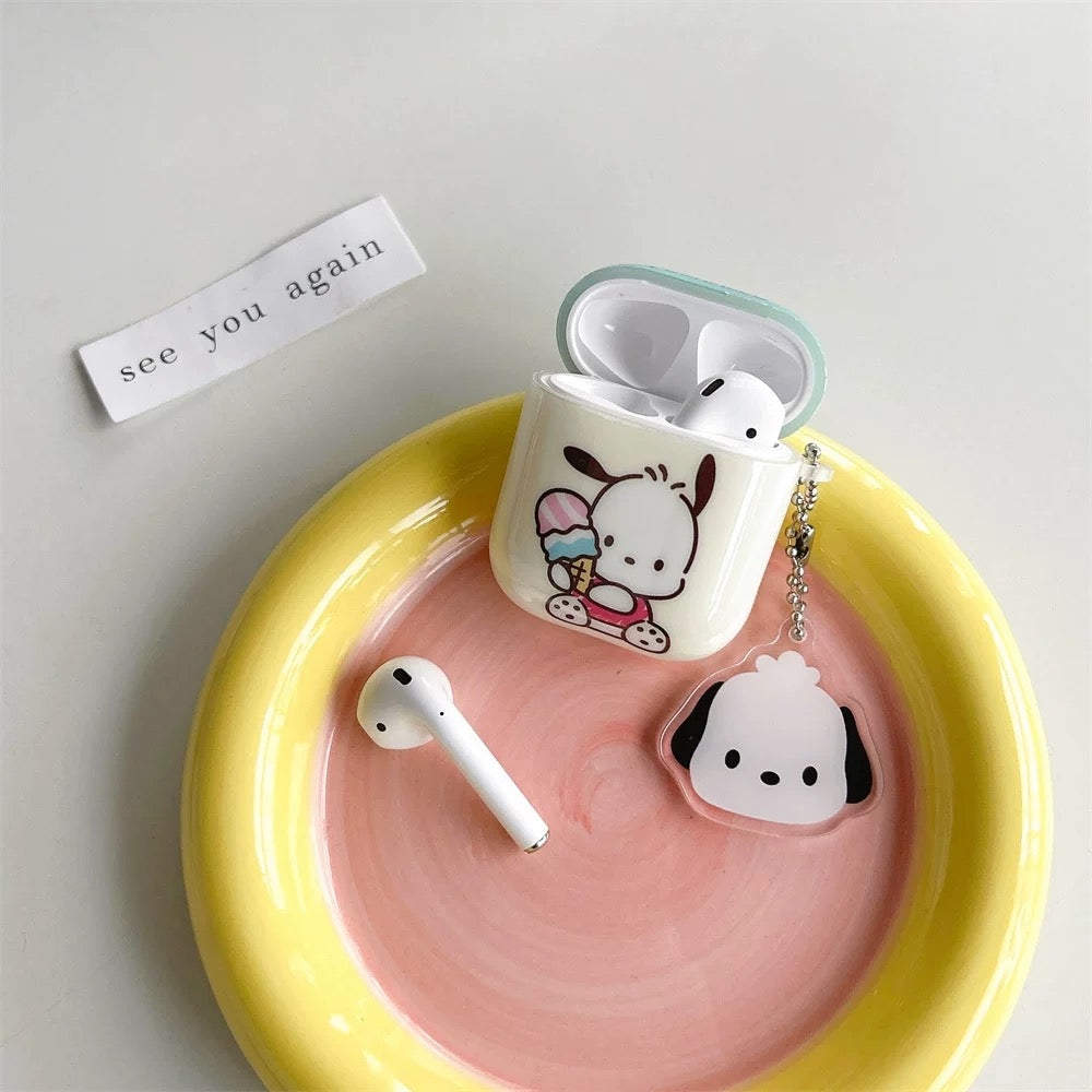 Japanese Cartoon Pochacco with Ice Cream AirPods AirPodsPro AirPods3 Case