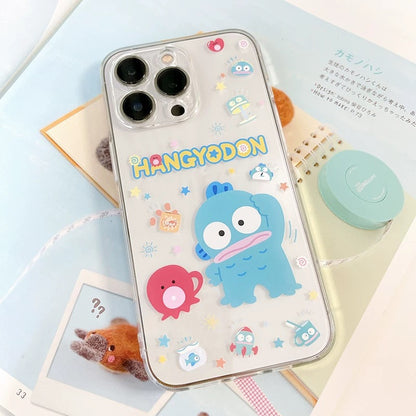 Japanese Cartoon Hangyodon | Say Hi & Rocket iPhone Case 12 13 14 15 Pro Promax Plus mini