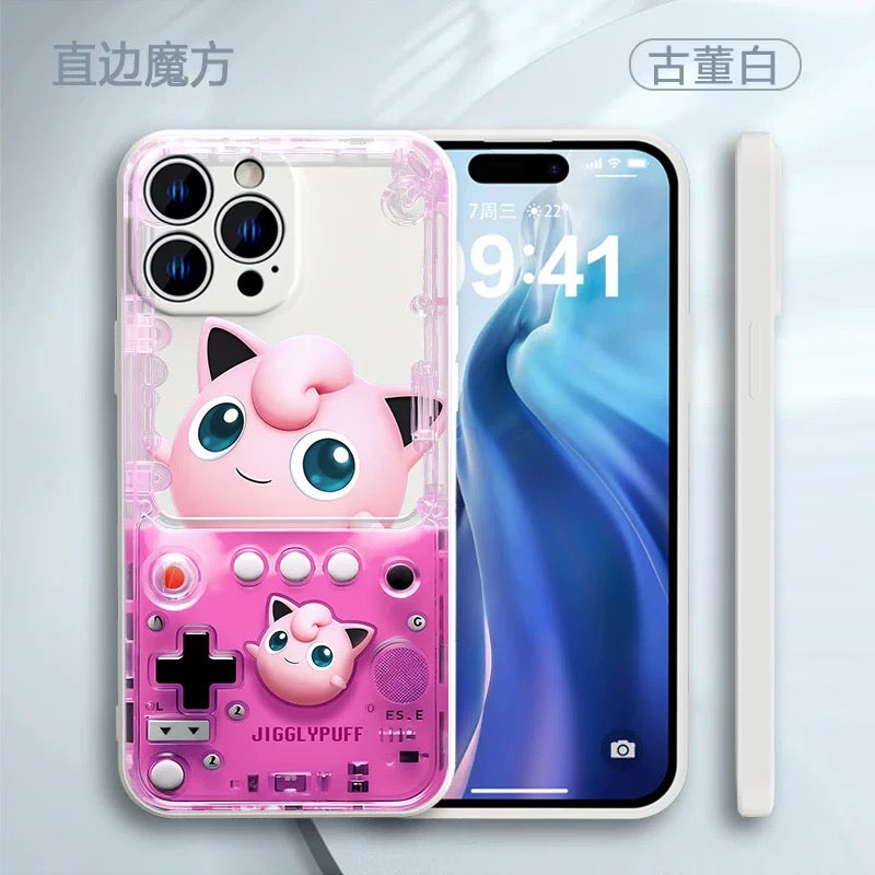 Japan Cartoon Pokemon Fun 3D Print Game Console Version Colour Silicone Case | Pikachu Bulbasaur Squirtle Charmander Psyduck Jigglypuff Eevee Gengar -  iPhone Case PLUS SE2 XS XR X 11 12 13 14 15 16 16e 17 17e Pro Promax 12mini 13mini