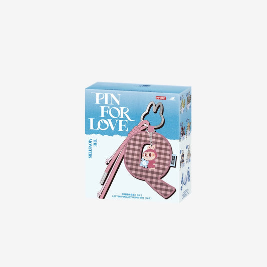 Popmart The Monster Pin For Love Series Limited Edition | Letter Pendant N-Z with Pins Keychain - 10cm Kasing Lung Zimomo Labubu Toy Collection