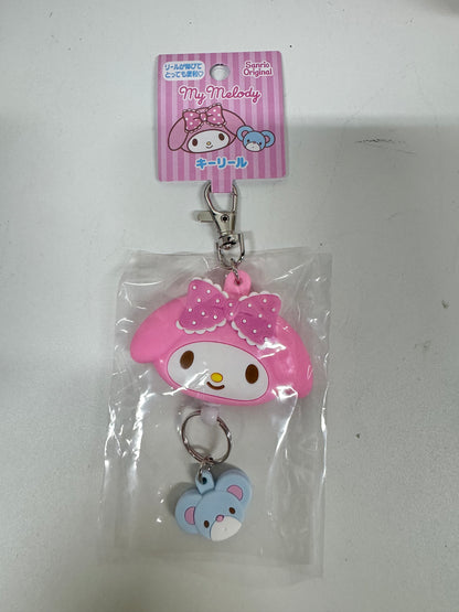 Sanrio Japan Hello Kitty My Melody Kuromi Cinnamoroll Pompompurin Pochacco Bad Badtz Maru Hangyodon Keroppi Gudetama Hanamaruobake - Retractable Keychain