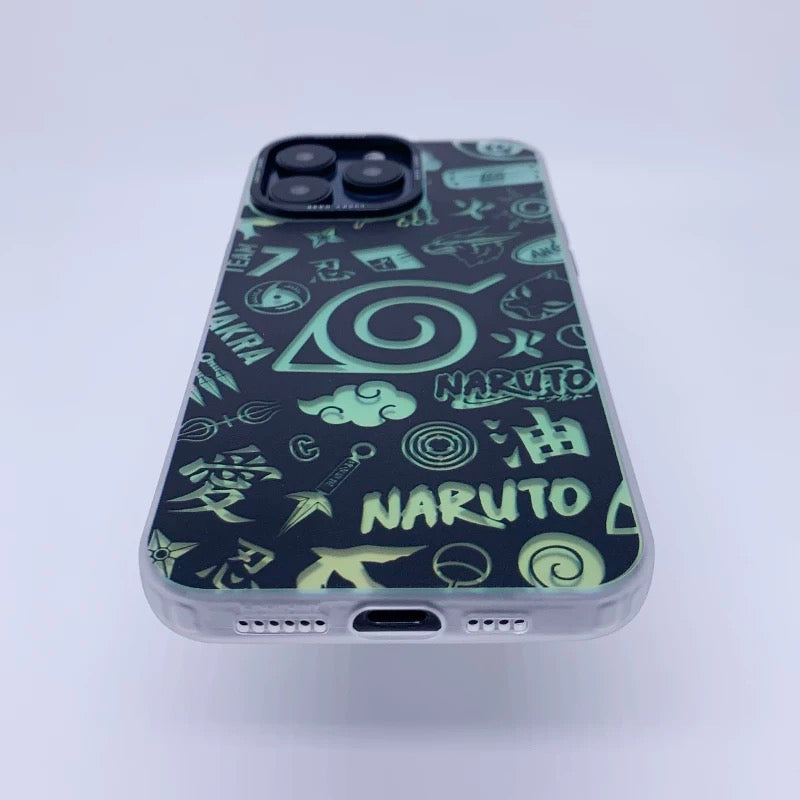 Japanese Anime Naruto Ninja | Laser Ninja Icon - iPhone Case 7 8 PLUS XS XR X 11 12 13 14 15 16 Pro Promax SE3 SE2 KawaiiGiftLand