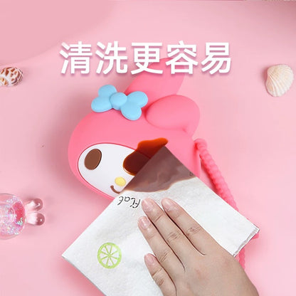 Japan Sanrio Silicone Mini Purse Bag | Hello Kitty My Melody Kuromi Cinnamoroll Pompompurin Pochacco Hangyodon - Coin Bag Can put in Airpods EarPhone