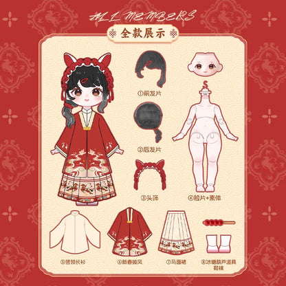 Simon Toys Liroro Summer Island | Chinese Horse Year Limited Edition - 1/12 ob11 11cm BJD Doll Ball Joint Doll Collectible Toys